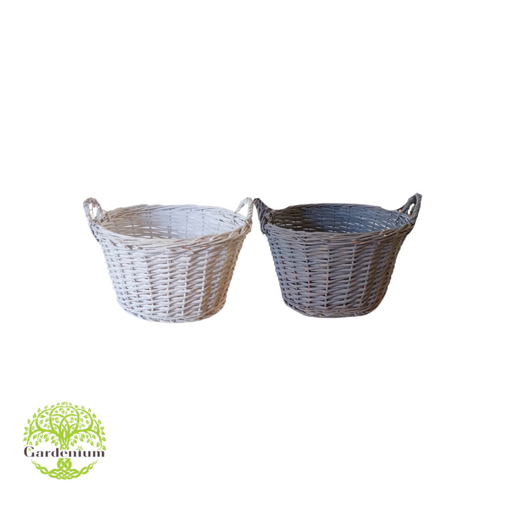 Duboka okrugla korpa obojena