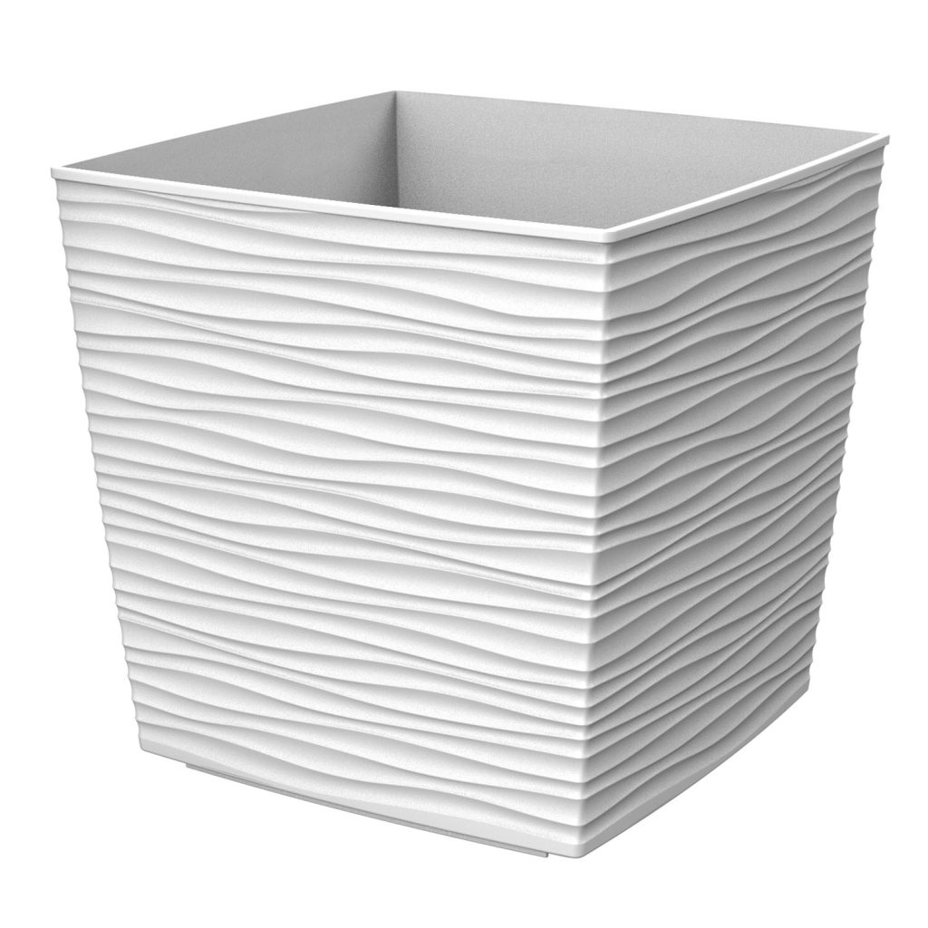 Saksija RAVENA 36x36x36 cm – Bela