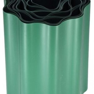 PVC ogradica za travnjak 10 cm × 9 m, zelena